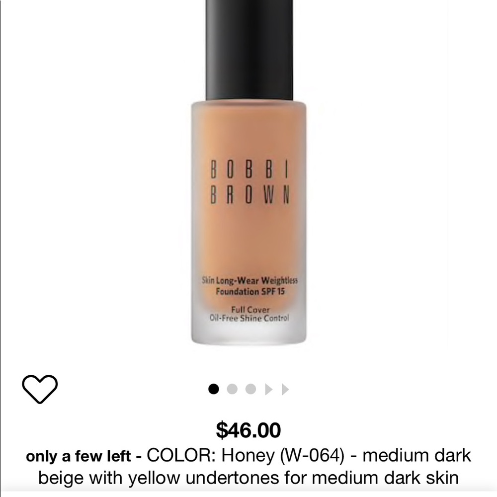 Bobbi brown skin longwear foundation honey 5